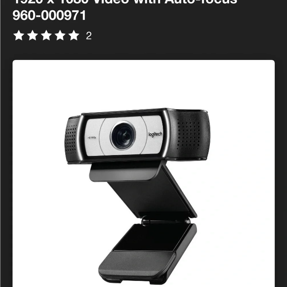 C930e Logitech Black Webcam with Auto-focus